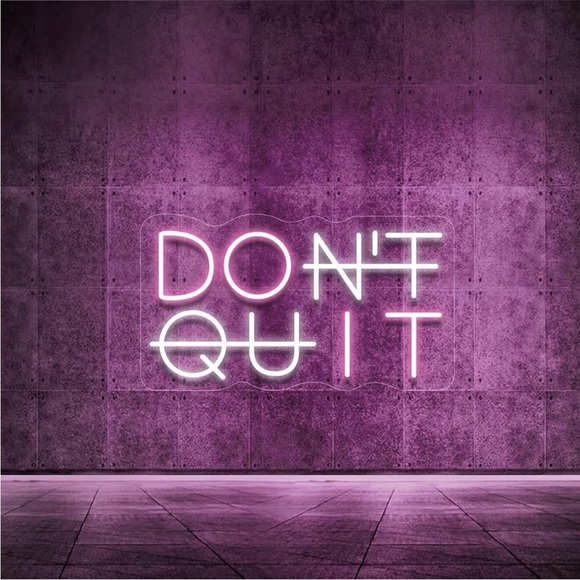 DON'T QUIT/DO IT Green Cute Neon Sign Light Gym/Work Space/Man Cave/Dorm Decor - Picture 10 of 10